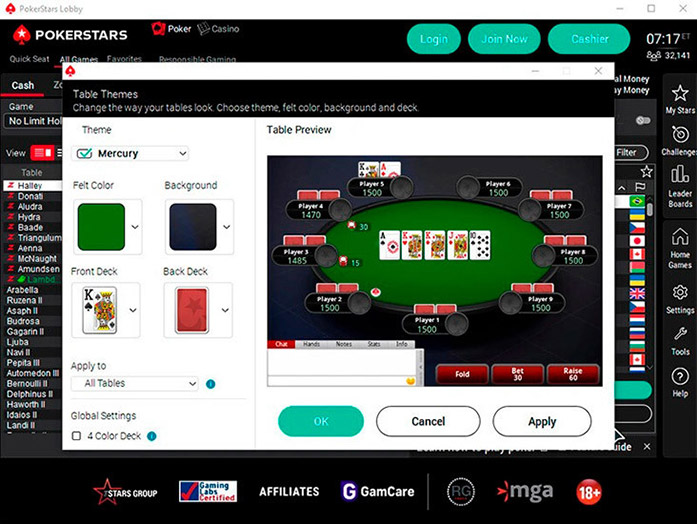 Poker Stars Com Settings Table Ru