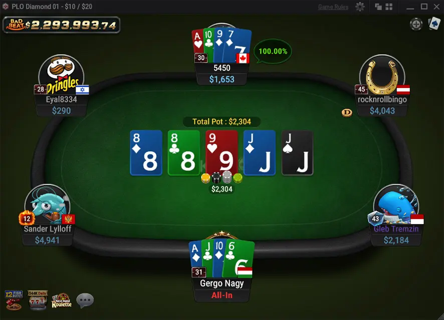 PokerOK PLO Table