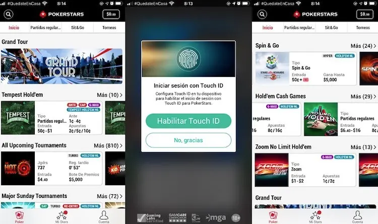 PokerStars lobby iOS