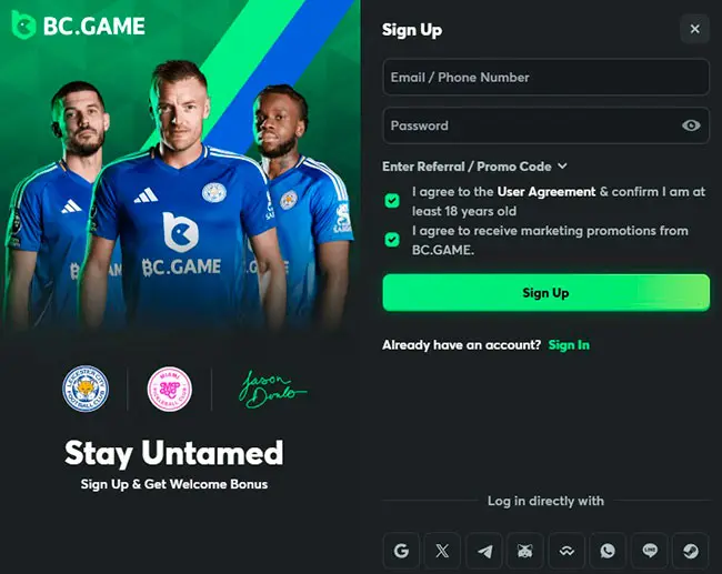 BC Game Registration