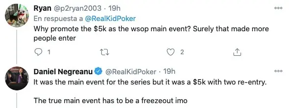 Daniel Negreanu defiende el segundo evento principal