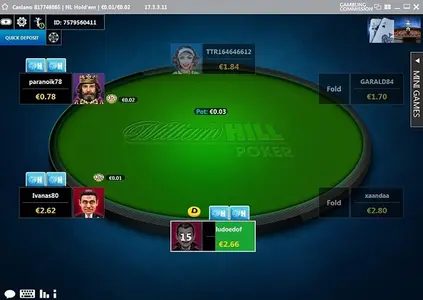 Will Hill Poker Holdem Table Es