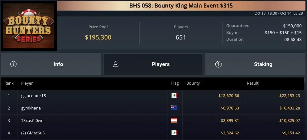 Cobro de Julio César Torres en GGPoker