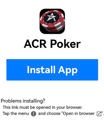 Install Android Web App Acr Poker