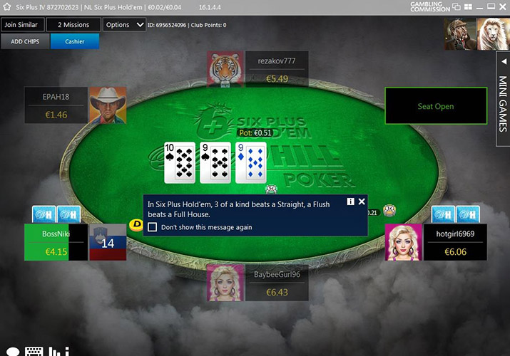 Will Hill Poker 6plus Holdem Table Ru