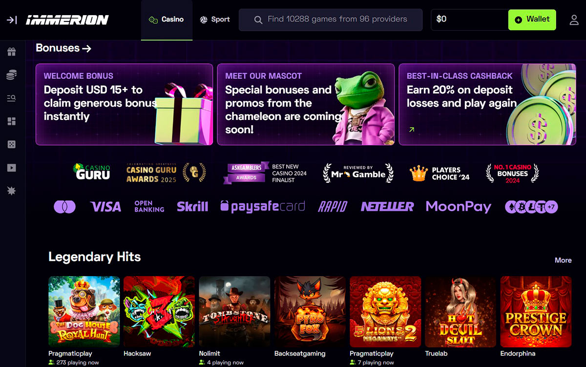Immerion Casino Site