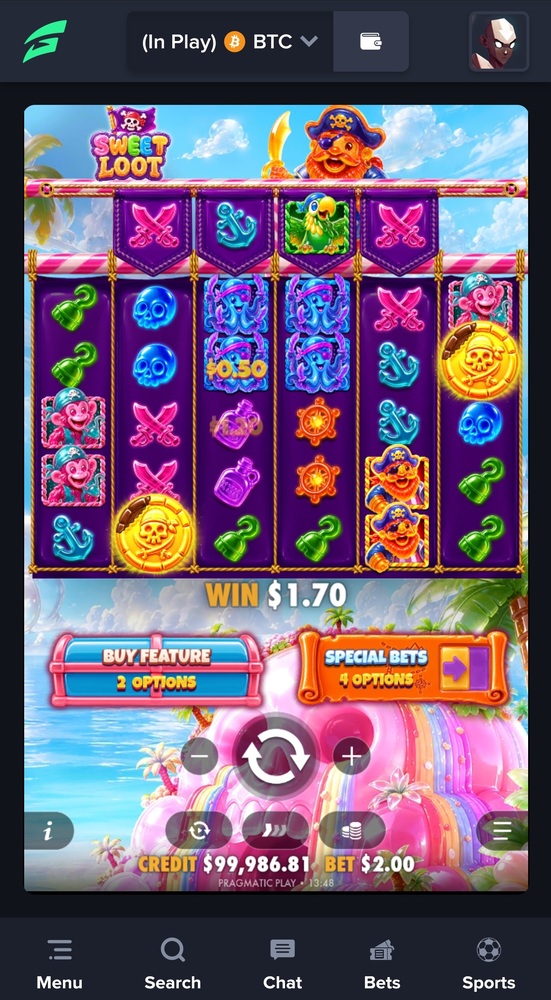 Gamba Casino Mobile Slot in portrait mode