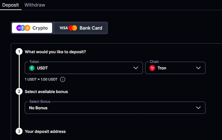 Coinpoker: депозит в криптовалюте