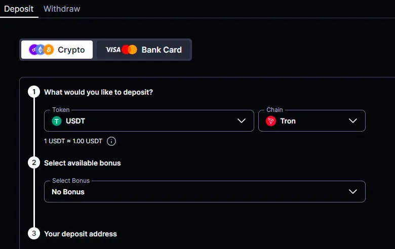 Coinpoker: депозит в криптовалюте