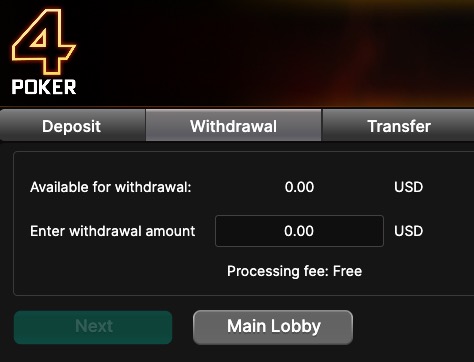 4Poker funds withdrawal