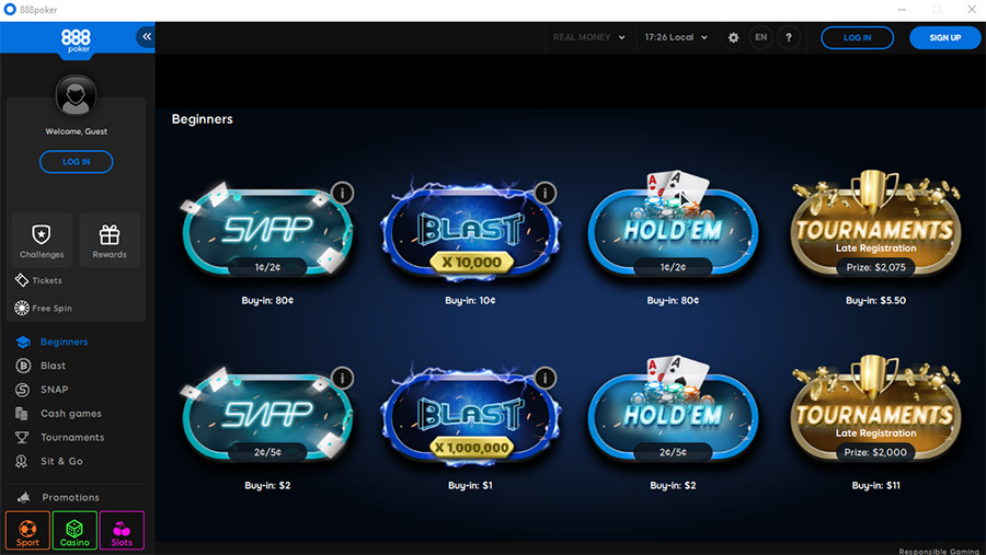 888poker Main Lobby Ru