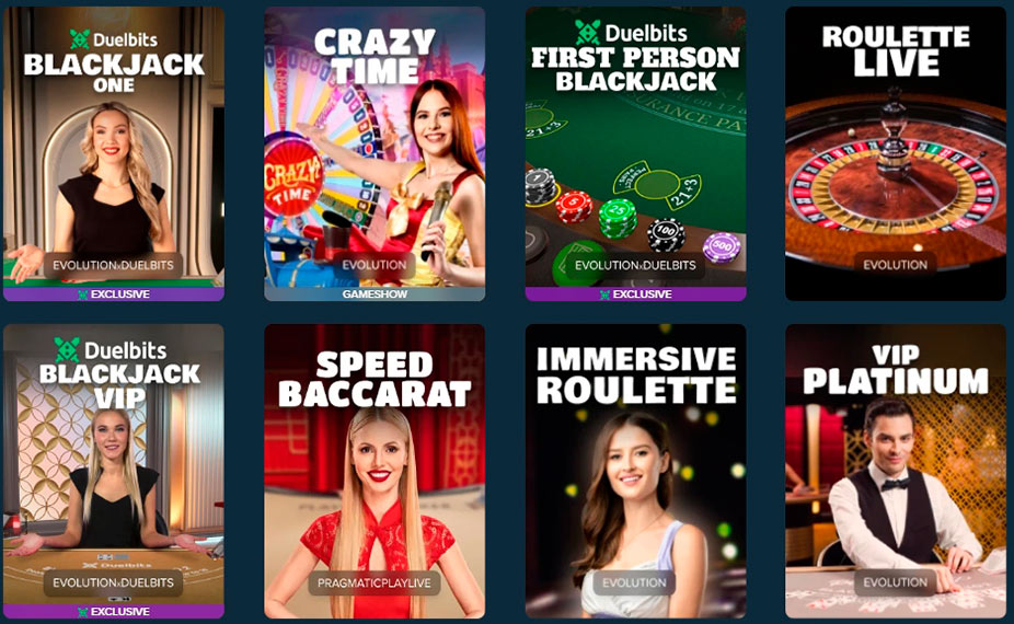 Duelbits Casino Live Games