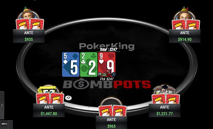 Bomb Pot в за столом в PokerKing