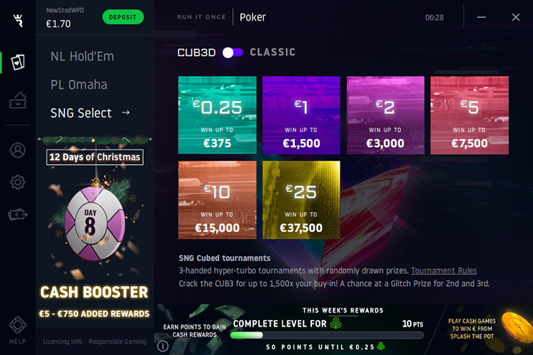 Run It Once Poker Sng Lobby Ru