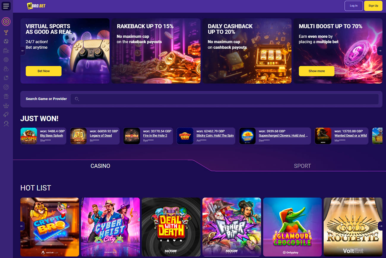 Vibrobet Casino Site