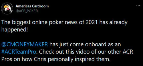 Americas Cardroom recruits Chris Moneymaker as ambassador