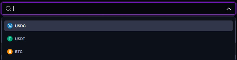 Currency selection in the CoinPoker cashier