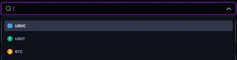 Currency selection in the CoinPoker cashier