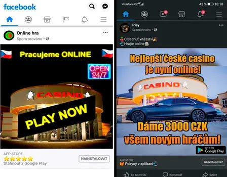 Facebook рекламирует скам-казино