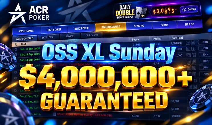 Oss Xl Grand Sunday Over 4 Million Guaranteed Acr Poker