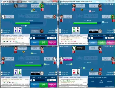 Sky Poker Multitabling En