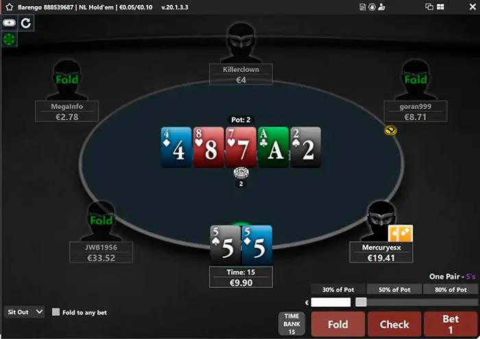 Software do Betfair Poker