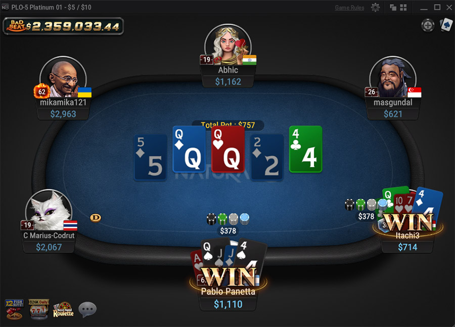 Natural8 Poker Omaha Table Ru