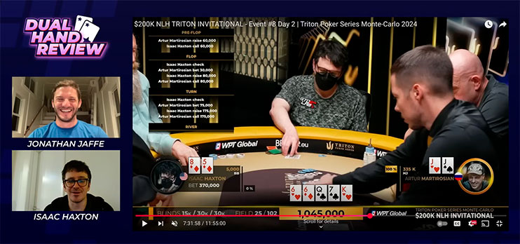 Мартиросян vs Хэкстон раздача с Triton Poker (финал)