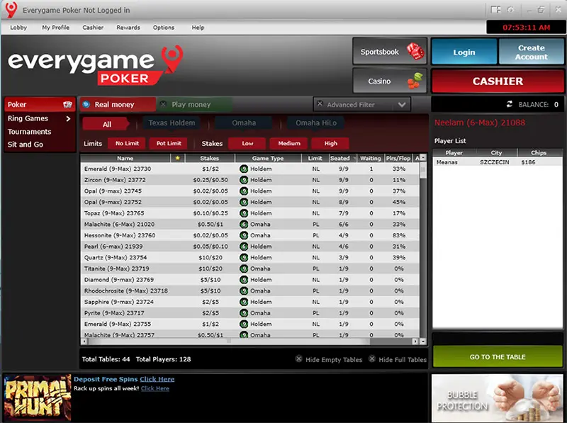 Evergame Poker software