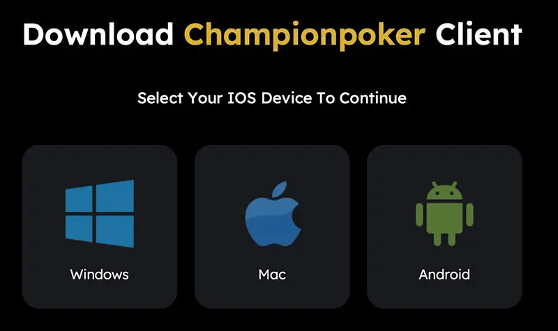 Instalación Champion Poker Mac Os