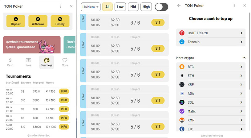 Ton Poker лобби