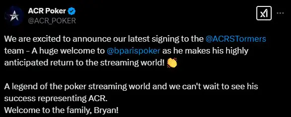 Bryan Paris X Acr Poker
