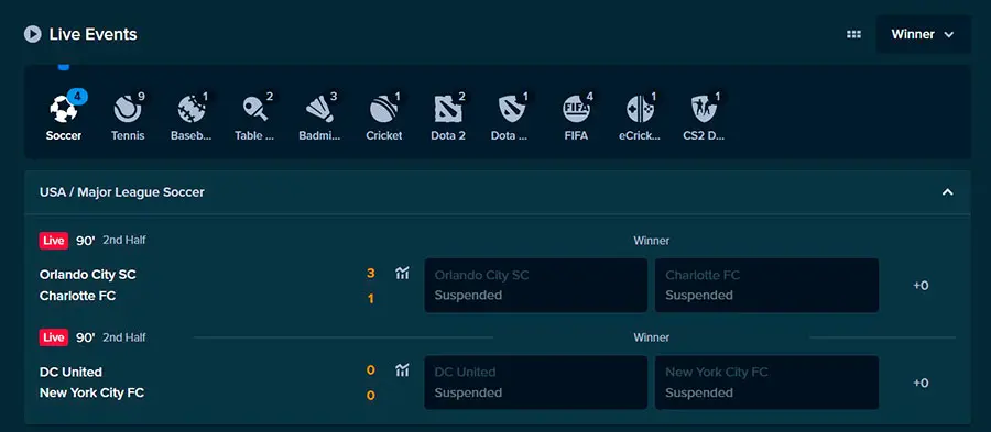 Live Betting at Stake Sportsbook