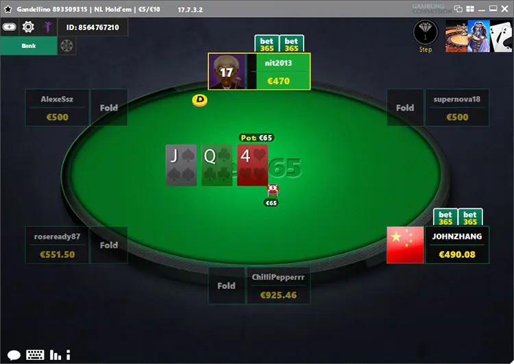 Bet365 Poker Table