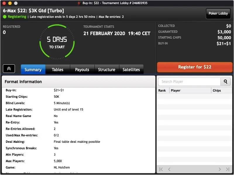 partypoker tournament