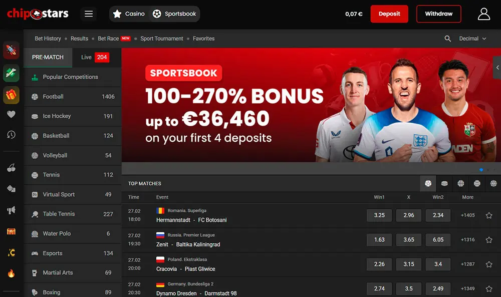 Chipstars Sportsbook