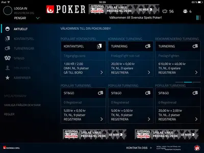 Svenska Spel Poker Cash Lobby Ru