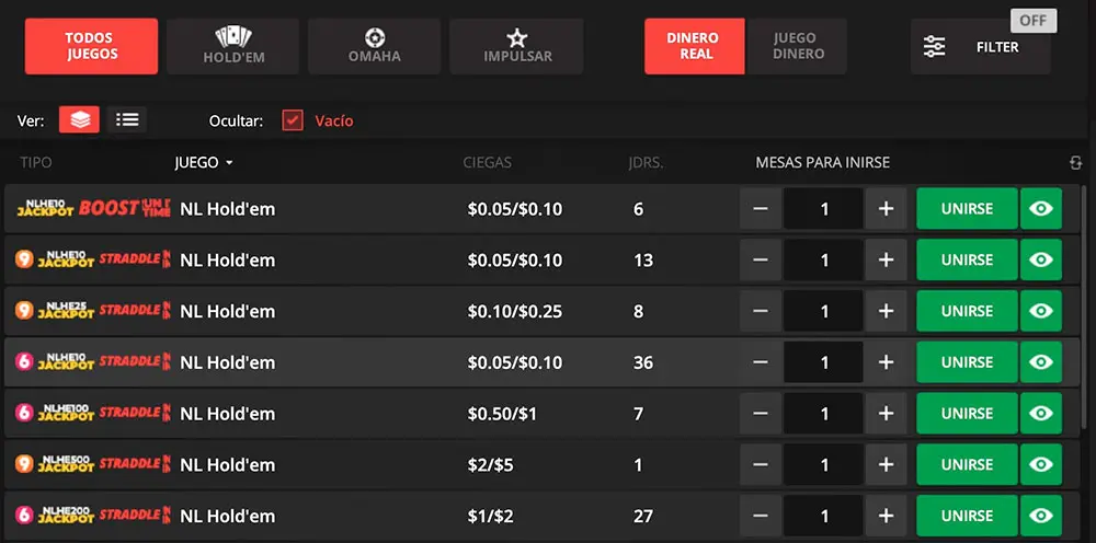 Tigergaming vestíbulo de cachés