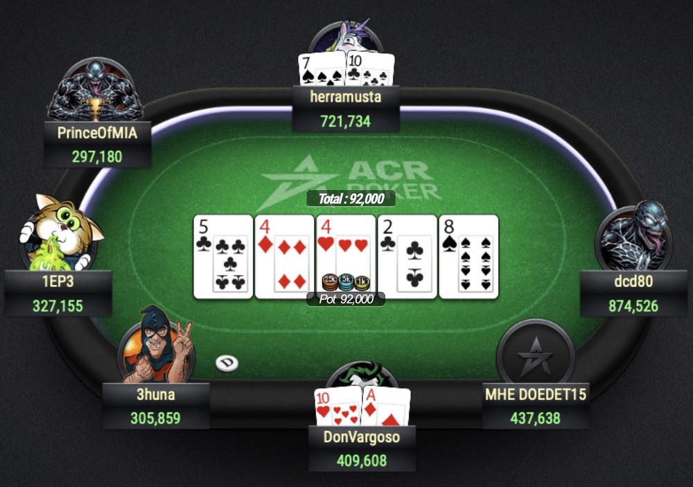 Venom Won Pot With Ace High