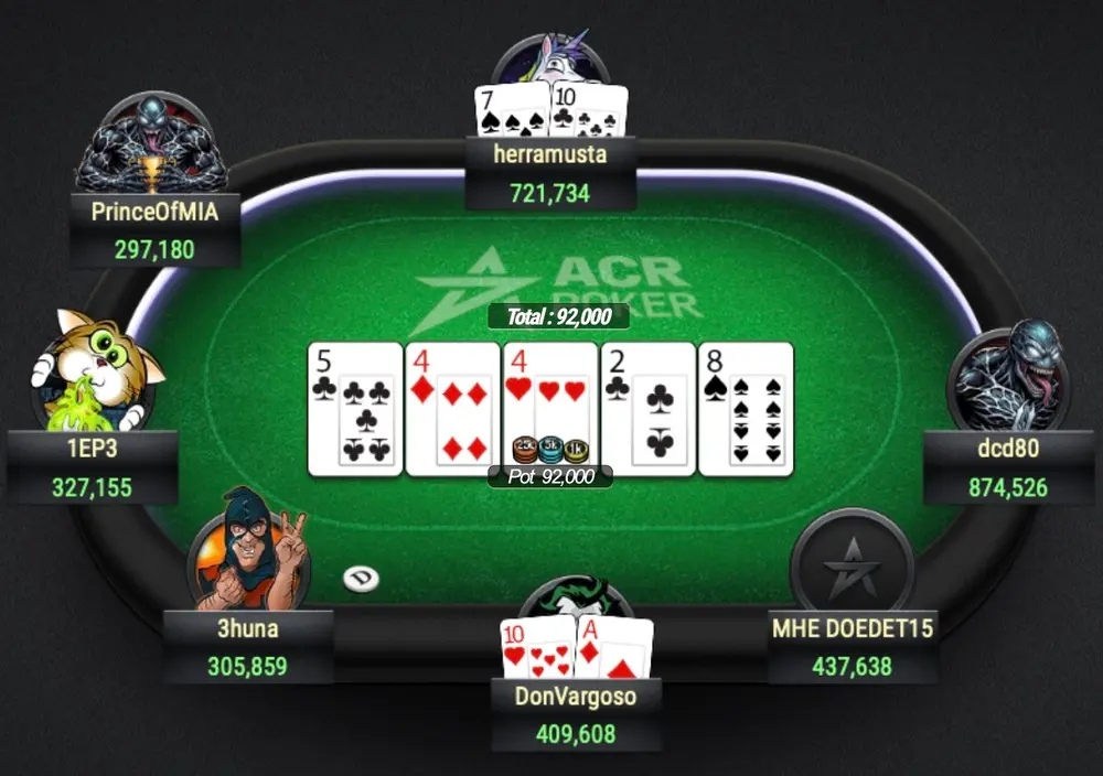 Venom Won Pot With Ace High