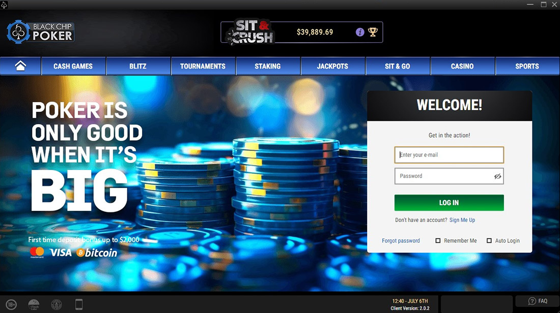 Black Chip Poker New Home Lobby