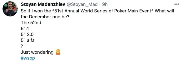 Stoyan Madanzhiev se pronuncia sobre el nuevo evento principal de la WSOP y GGPoker