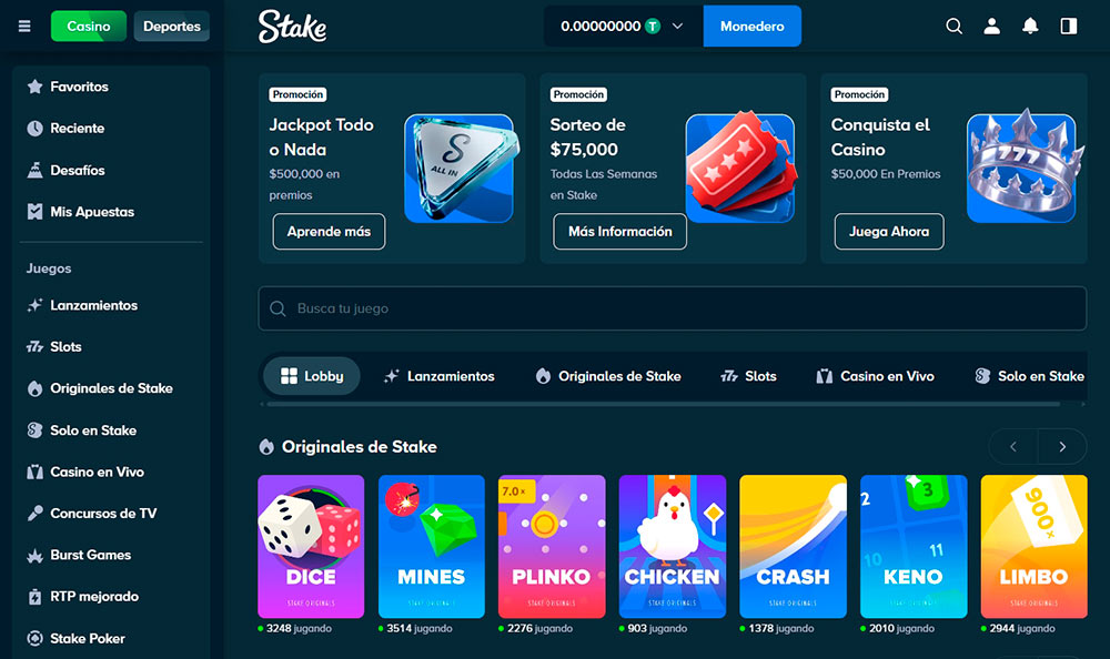 Stake Casino Experiencia De Usuario E Interfaz
