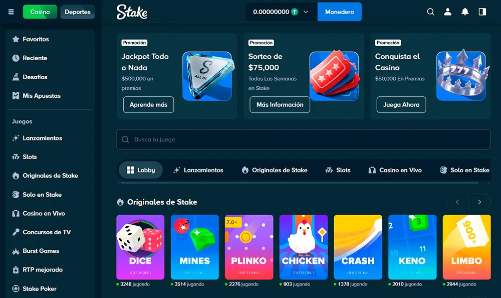 Stake Casino Experiencia De Usuario E Interfaz