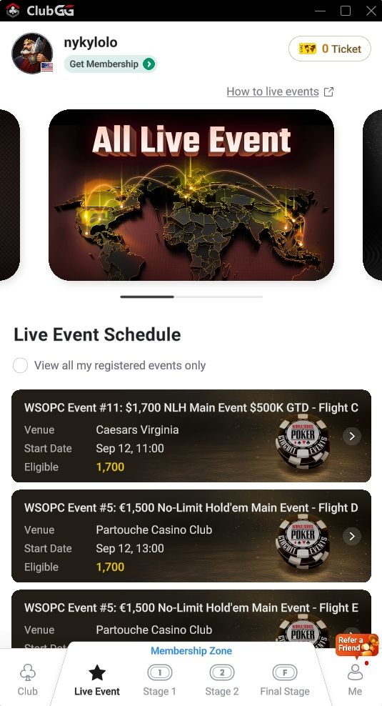 Clubgg Windows Client Lobby Live Event