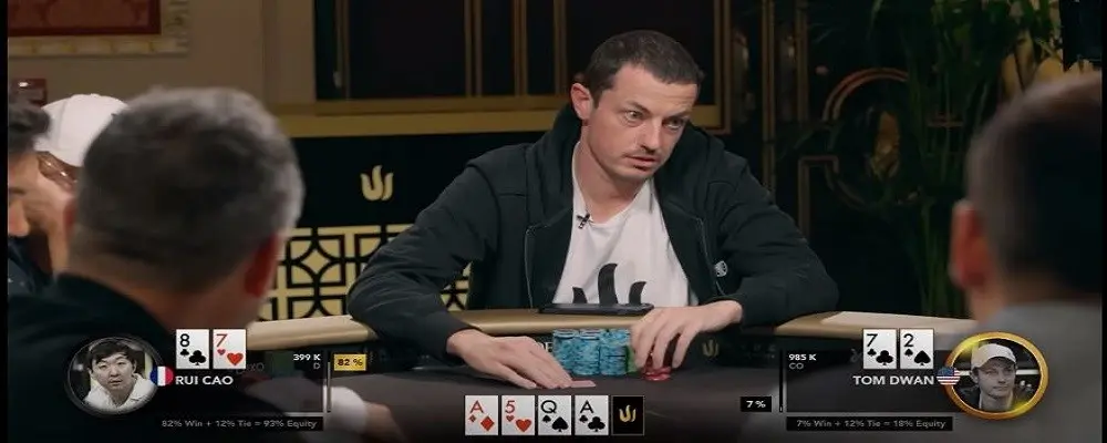 Tom Dwan's Crazy Bluff with 7-2 Gets Called by 8-High in Triton Cash Game!