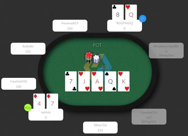 Blockchain Poker table