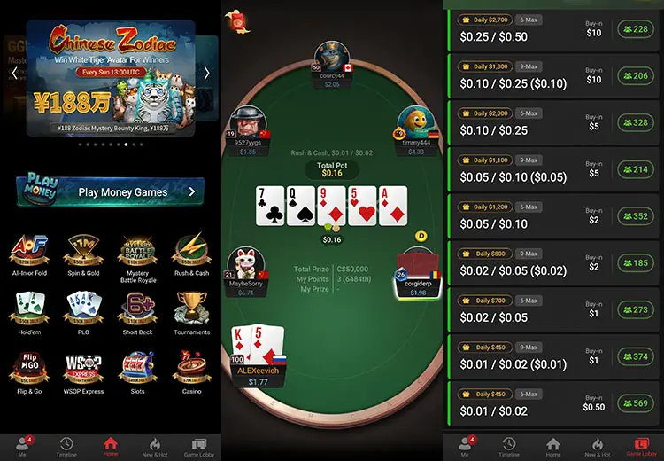 Aplicación móvil de Ggpoker