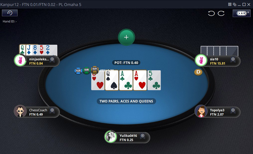Vbet Ftn Poker Plo5 Table