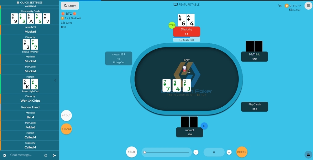 Blockchain Poker Table